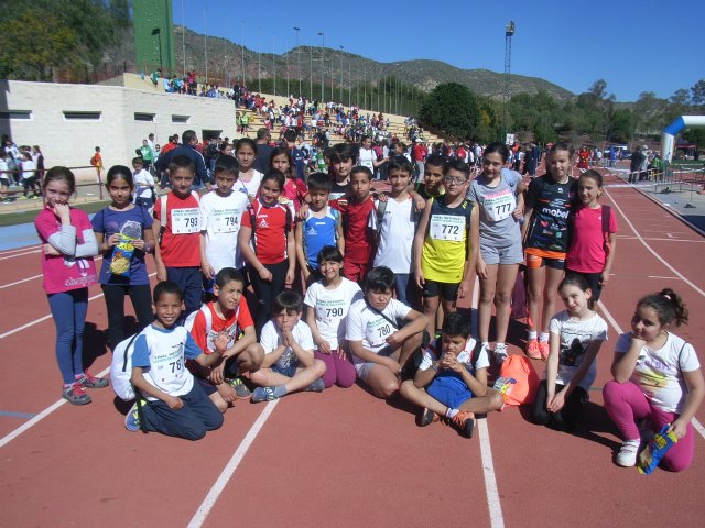 24 escolares de Totana participaron en la final regional de campo a traves benjamín y alevín de Deporte Escolar