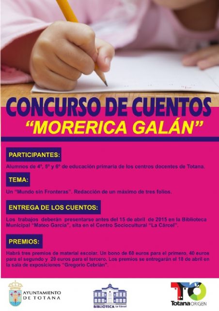 Se ha ampliado el plazo para participar en el Concurso de Cuentos 'Morerica Galán'