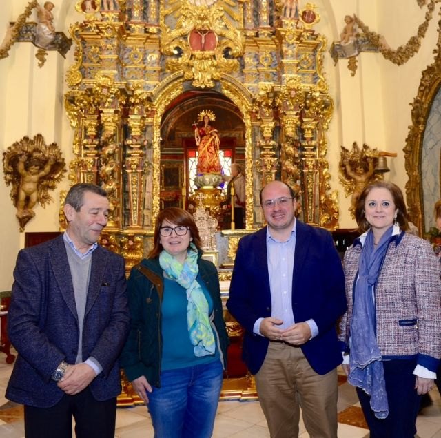 El Retablo Mayor del santuario de Santa Eulalia de Totana recobra su esplendor