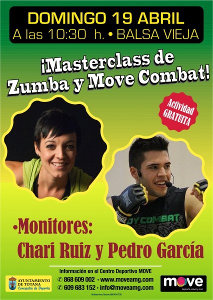 MOVE organiza una 'Master class Zumba' y 'Move Combat' que tendrán lugar el próximo domingo