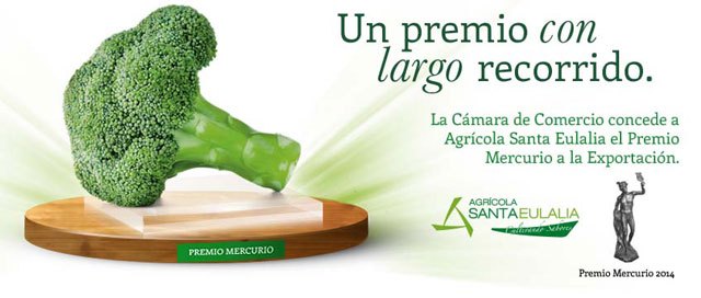 Agrícola Santa Eulalia recibe el Premio Mercurio a la Exportación de la Cámara de Comercio