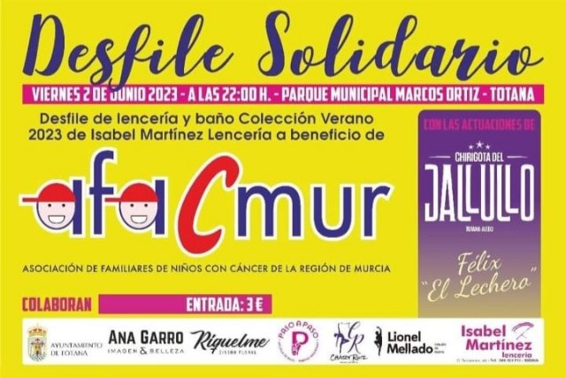 Se mantiene la celebración mañana del VII Desfile Solidario de Lencería y Baño a beneficio de Afacmur