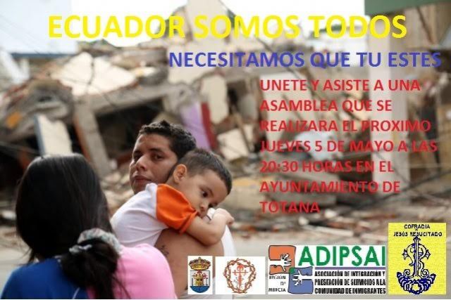 El Ayuntamiento y el Cabildo organizan una asamblea para coordinar actuaciones de ayuda a los damnificados por el terremoto de Ecuador