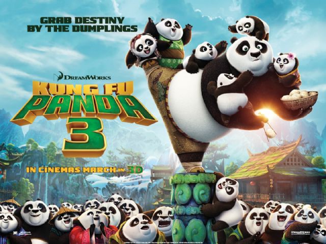 La película de animación infantil 'Kun Fu Panda 3' se proyecta este próximo fin de semana