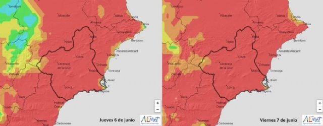 Calor, calima, alto riesgo de incendio y, quizá, lleguen tormentas en los próximos días