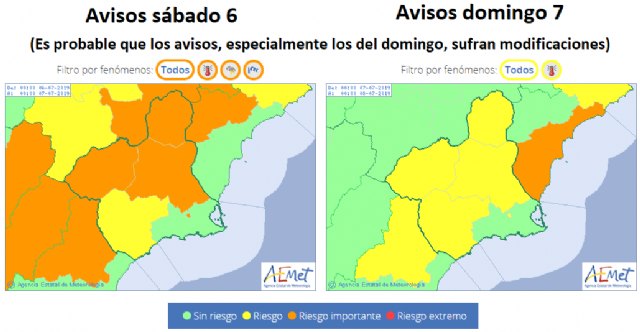 Fin de semana muy caluroso y alto riesgo de incendios, alertan desde Protección Civil Totana