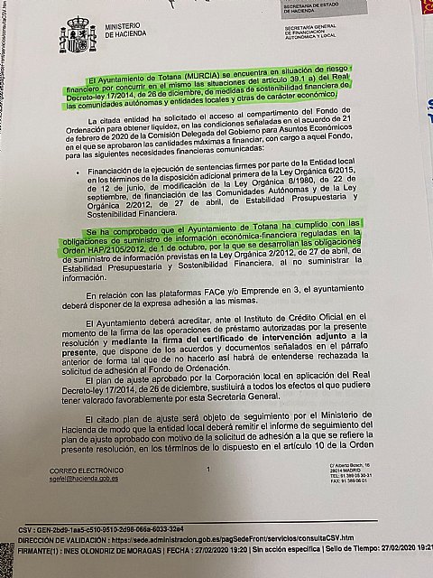 Cánovas: 'La valoración del Ayuntamiento de Totana y las paradojas de la vida'