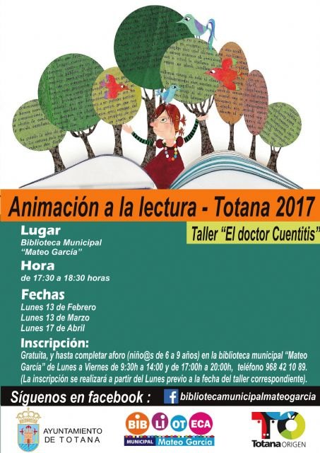 Abierto el plazo para inscribirse en el Taller de Animación a la Lectura 'Doctor Cuentitis'