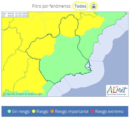 Hoy se inicia un episodio frío que nos dejará termómetros por debajo de los valores medios para esta época del año