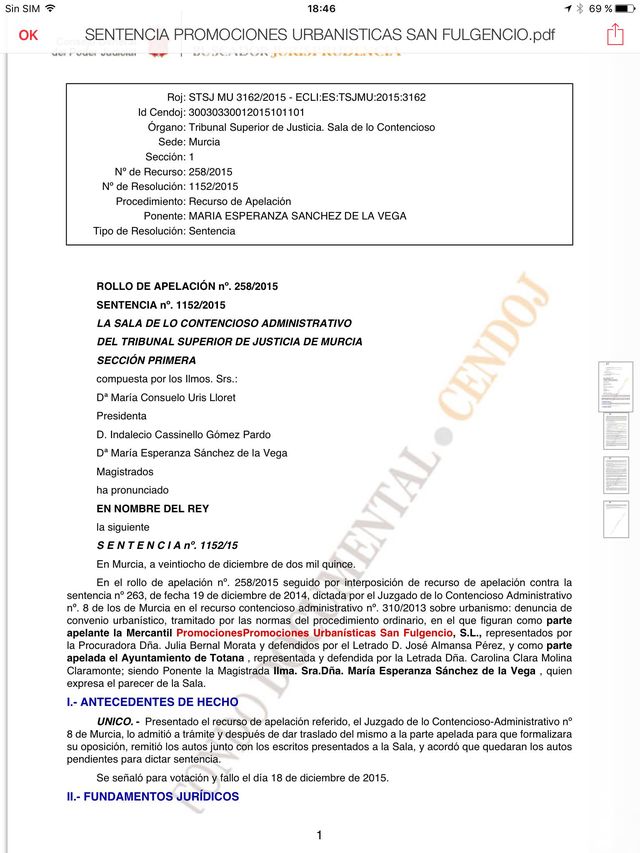 El alcalde hace pública la sentencia que obliga al ayuntamiento a devolver 2.416.392 euros, más los correspondientes intereses legales