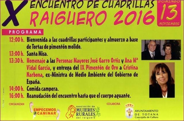 El X Encuentro de Cuadrillas de El Raiguero´2016 se celebra este domingo,