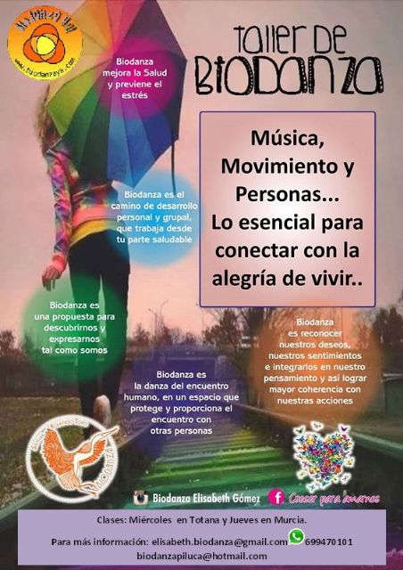 Biodanza, movimiento, música, expresión, crecimiento personal, COMENZAMOS!!