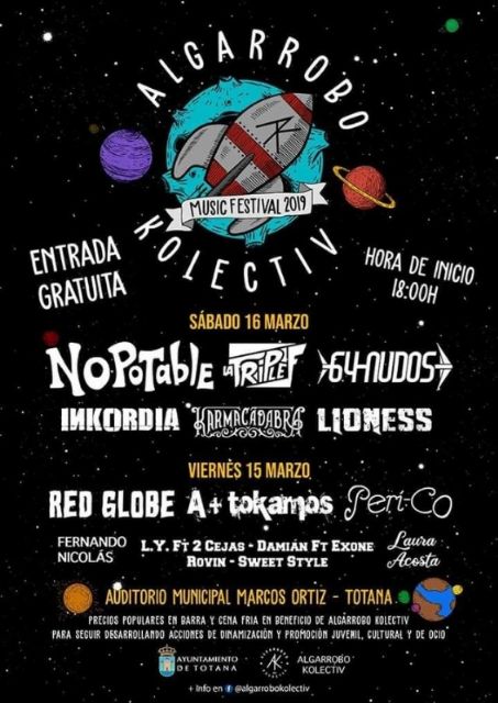 El auditorio del parque municipal 'Marcos Ortiz' acoge este fin de semana el I Music Festival Algarrobo Kolectiv, con la participación de 15 grupos