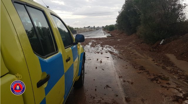 Las tormentas riegan de forma generosa el municipio de Totana