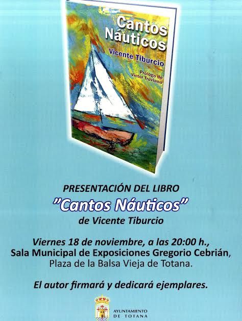 El ilustrador y escritor Vicente Tiburcio presenta su libro 'Cantos náuticos' el próximo viernes, 18 de noviembre