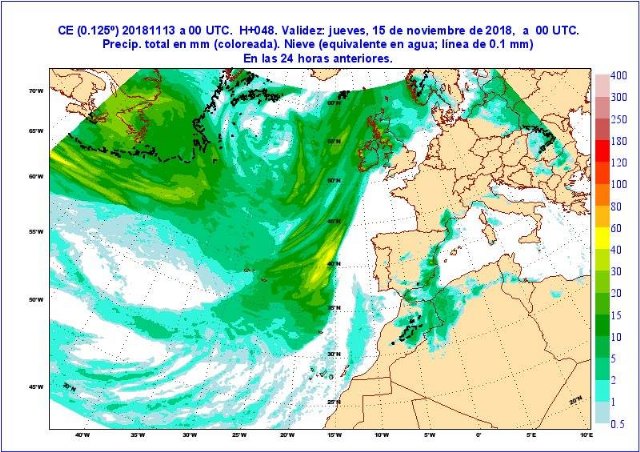 Regresan las lluvias localmente fuertes a la Región de Murcia