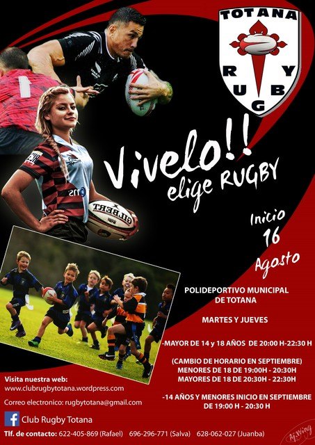 El Club de Rugby de Totana comienza los entrenamientos mañana martes 16 de agosto