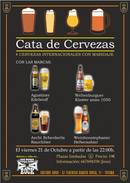 Culture Rock organiza para esta semana dos eventos, una cata de cervezas y un concierto de Ciconia