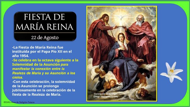 Festividad de Santa María Reina del Cielo