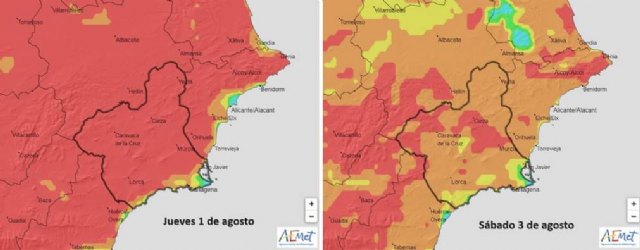 Mañana alcanzaremos el pico de calor de este episodio en la Región de Murcia